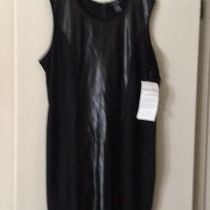 Astro leather and knit dress